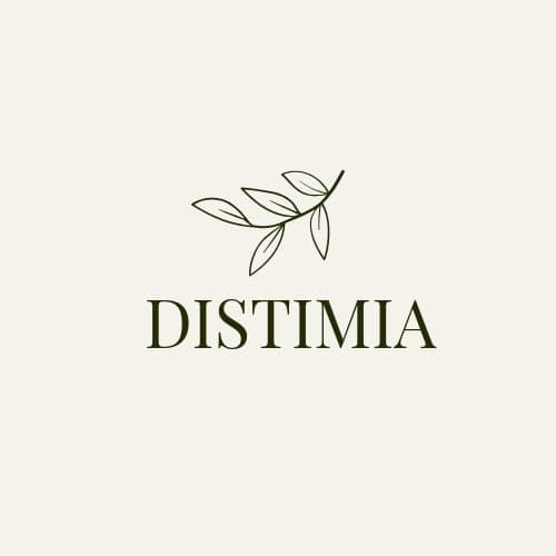 Palabra distimia, simbolizando una tristeza persistente y silenciosa
